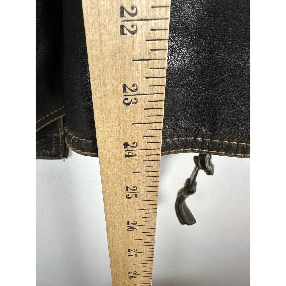 Marc New York by Andrew Marc Men's distressed leather moto jacket Large Vintage - Picture 7 of 10